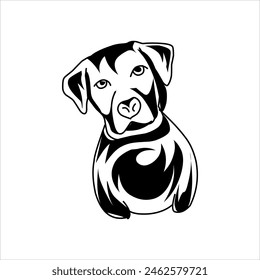 collection of hand drawn vector illustrations of cute dogs in various poses. isolated on white background. cute dog line art