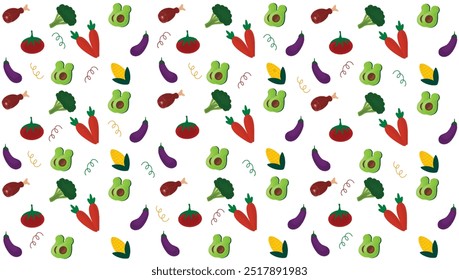 Colección de ilustraciones vegetales dibujadas a mano aisladas sobre fondo blanco. Paquete de deliciosos productos vegetarianos frescos, comida saludable saludable, ingredientes de cocina. Estilo plano de la historieta