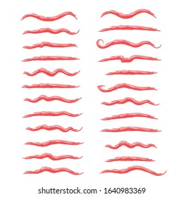 Collection Of Hand Drawn Watercolor Underline Set