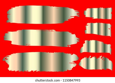 Collection of hand drawn white stripes grunge brushes. Vector Grunge Brushes. Dirty Artistic Design Elements. Creative Design Elements. Red background. Distress Frame, Logo, Banner, Wallpaper.