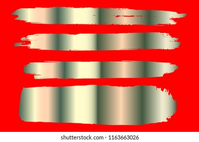 Collection of hand drawn white stripes grunge brushes. Vector Grunge Brushes. Dirty Artistic Design Elements. Creative Design Elements. Red background. Distress Frame, Logo, Banner, Wallpaper.