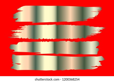 Collection of hand drawn white stripes grunge brushes. Vector Grunge Brushes. Dirty Artistic Design Elements. Creative Design Elements. Red background. Distress Frame, Logo, Banner, Wallpaper.