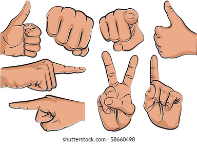 Collection of hand gestures