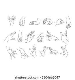 collection of hand icon vector