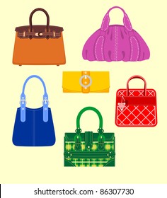 Collection of handbags