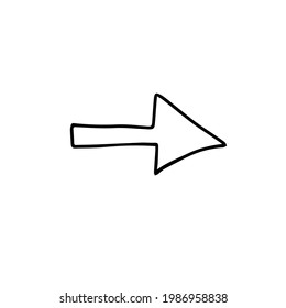 Collection of hand-drawn arrows. set of black vector arrows. doodles isolated on white background