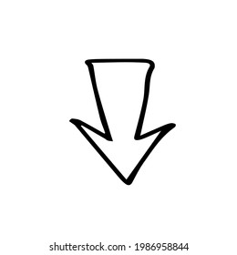 Collection of hand-drawn arrows. set of black vector arrows. doodles isolated on white background