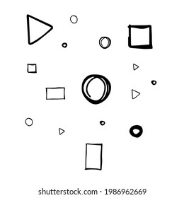 Collection of hand-drawn arrows. set of black vector elements. doodles isolated on white background