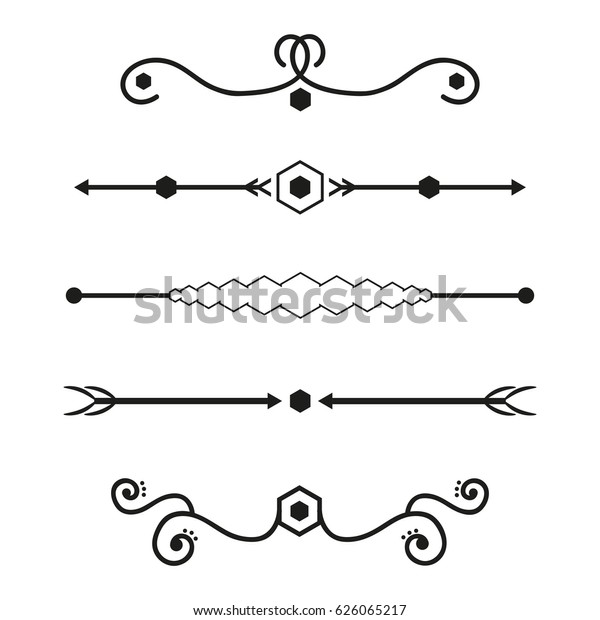 Collection of handdrawn dividers borders made\
vector illustration. Unique swirls and dividers for your design.\
Ink borders vector decorative line design dividers. Elegance\
decoration\
ornament.
