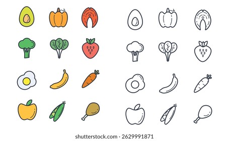 Collection of Hand-drawn Food Icons