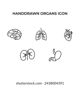 Kollektion von handgezeichneten Orgeln Symbol, einfaches Doodle-Symbol