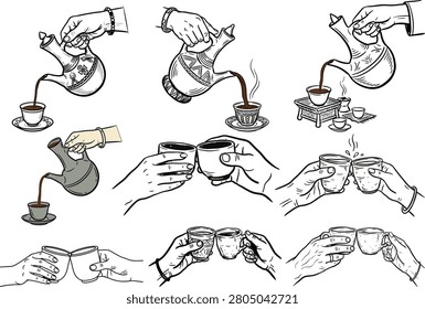 Collection hand  drawn
