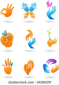 collection of hands icons