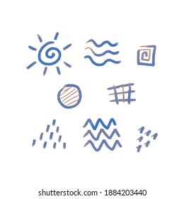 Collection of handwritten and crayon textures. Suitable for business cards, posters and banners.