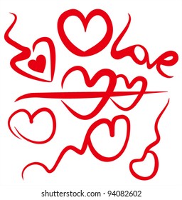 A collection of handwritten love