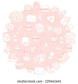 Collection Happy Bakery design pink background