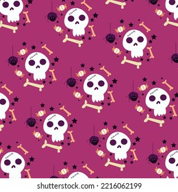 Collection of happy halloween patterns suitable for textile design and wrapping paper