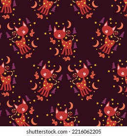 Collection of happy halloween patterns suitable for textile design and wrapping paper