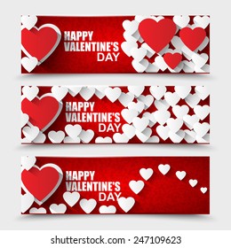 Collection Happy Valentines Day banners