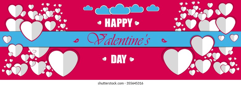 Collection Happy Valentines Day banners