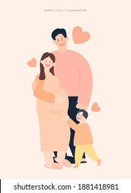 a collection of harmonious family illustrations