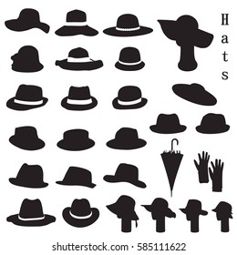 Collection of hats and headgear 