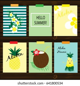 Collection with Hawaiian cards