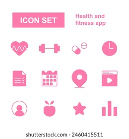 collection of health and fitness app icons