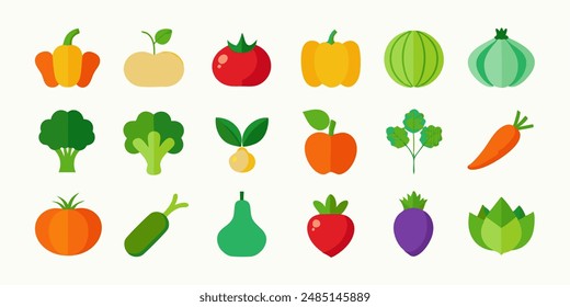 Collection for Healthy Living and Culinary Designs. berry icons set, botanical edible plants clipart, citrus graphic images, culinary ingredients drawings, edible natural products designs.