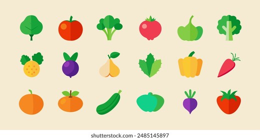 Collection for Healthy Living and Culinary Designs. berry icons set, botanical edible plants clipart, citrus graphic images, culinary ingredients drawings, edible natural products designs.