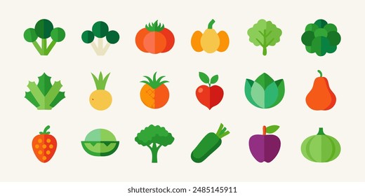 Collection for Healthy Living and Culinary Designs. berry icons set, botanical edible plants clipart, citrus graphic images, culinary ingredients drawings, edible natural products designs.