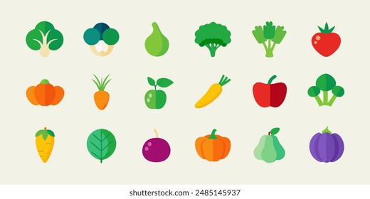 Collection for Healthy Living and Culinary Designs. berry icons set, botanical edible plants clipart, citrus graphic images, culinary ingredients drawings, edible natural products designs.