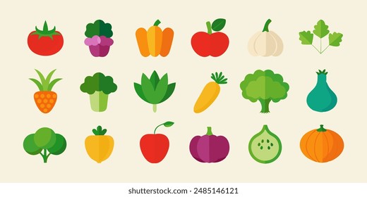 Collection for Healthy Living and Culinary Designs. berry icons set, botanical edible plants clipart, citrus graphic images, culinary ingredients drawings, edible natural products designs.