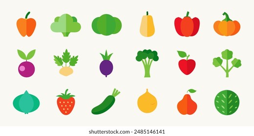 Collection for Healthy Living and Culinary Designs. berry icons set, botanical edible plants clipart, citrus graphic images, culinary ingredients drawings, edible natural products designs.