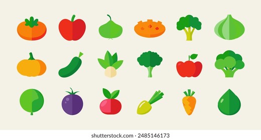 Colección para Diseños culinarios y de vida saludable. Conjunto de iconos de bayas, Clipart de plantas comestibles botánicas, Imágenes gráficas de cítricos, dibujos de ingredientes culinarios, diseños de productos naturales comestibles.