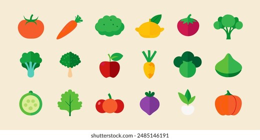 Collection for Healthy Living and Culinary Designs. berry icons set, botanical edible plants clipart, citrus graphic images, culinary ingredients drawings, edible natural products designs.