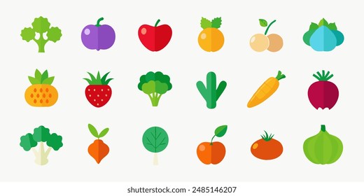 Collection for Healthy Living and Culinary Designs. berry icons set, botanical edible plants clipart, citrus graphic images, culinary ingredients drawings, edible natural products designs.