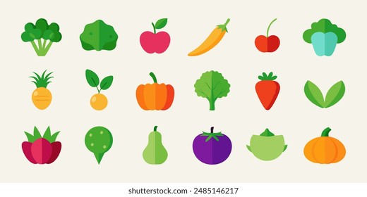 Collection for Healthy Living and Culinary Designs. berry icons set, botanical edible plants clipart, citrus graphic images, culinary ingredients drawings, edible natural products designs.