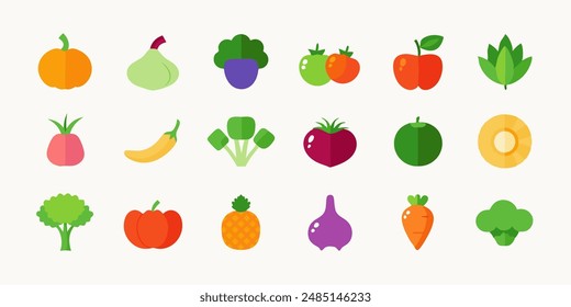 Collection for Healthy Living and Culinary Designs. berry icons set, botanical edible plants clipart, citrus graphic images, culinary ingredients drawings, edible natural products designs.