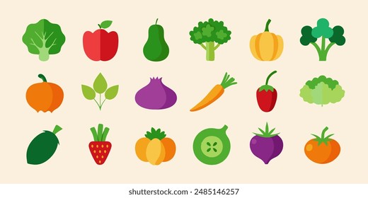 Collection for Healthy Living and Culinary Designs. berry icons set, botanical edible plants clipart, citrus graphic images, culinary ingredients drawings, edible natural products designs.