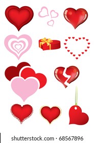 collection of heart drawings and illustrations