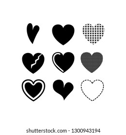 Collection of heart icon
