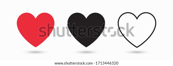 Collection of heart illustrations, Love symbol\
icon set, love symbol\
vector.