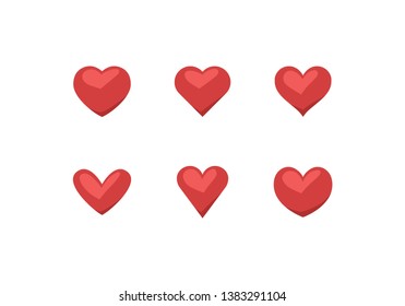 Collection of heart illustrations, set of hearts, love symbol