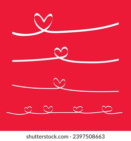 Kollektion von Herzformen handgezeichnet. Symbol der Liebe. Designelemente für Valentinstag-Karten.