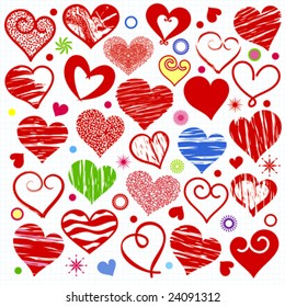 collection heart vector