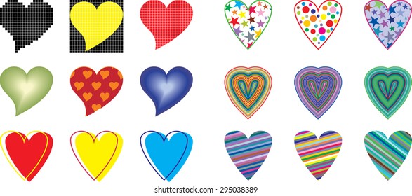 collection heart vector