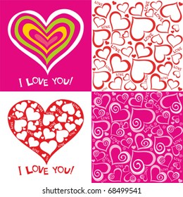 collection heart vector