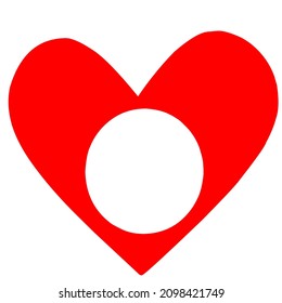 Collection of heart vector icons. Romantic symbol of Valentine's day.and who broke up