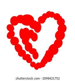 Collection of heart vector icons. Romantic symbol of Valentine's day.and who broke up
